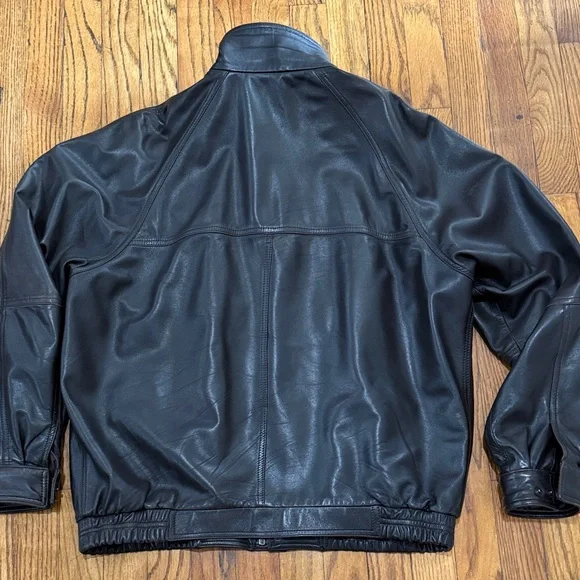 Bruno Magli Vintage Brown Leather Jacket - Picture 6 of 8